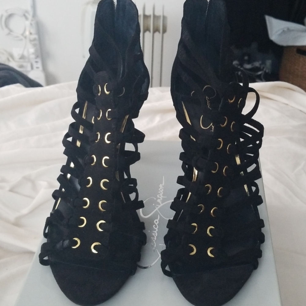 Jessica simpson strappy shoes, gladiator style